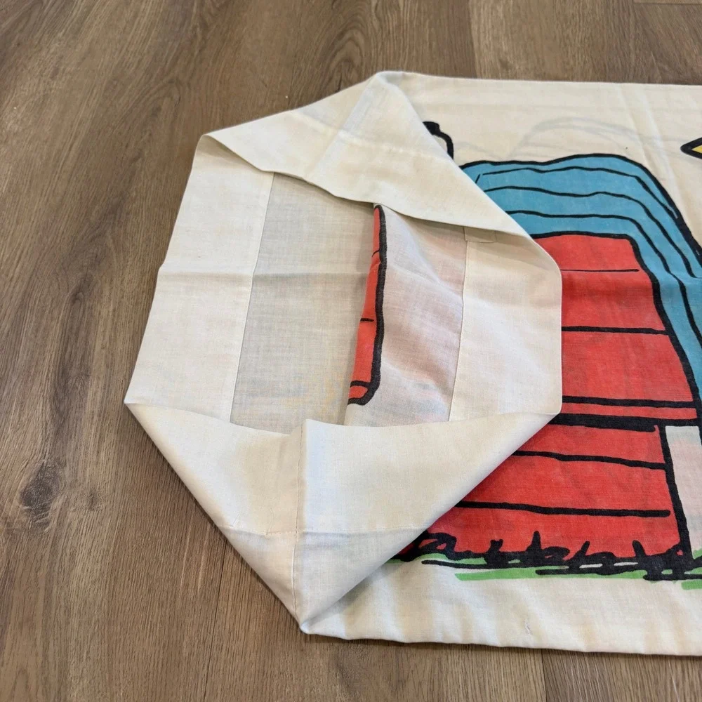 Vintage 1971 Peanuts Linus & Snoopy Pillow Case Charles Schulz 20